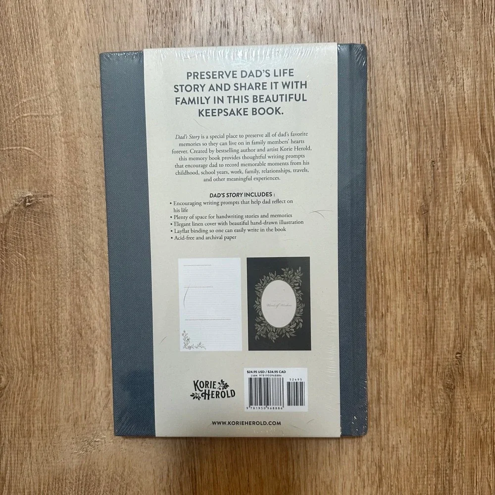 NEW Korie Herold Mom's Story and Dad's Story Memory Journal Keepsake Set, Sealed